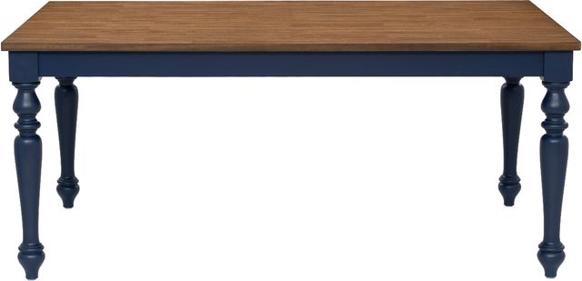 Powell® Trimble Brown Dining Table with Navy Base-3