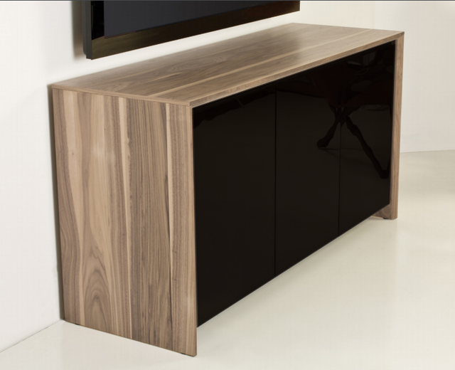 Salamander Designs® Chameleon Barcelona 247 Black Glass AV Cabinet-1
