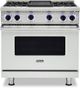 Viking® 7 Series 36" Frost White Pro Style Natural Gas Range with 12" Reversible Griddle-0