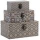 A & B Home Anthony Venetucci 3-Piece Gray Decorative Box Set-0