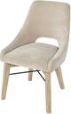 LH Home Gia Light Driftwood/Sand Curved Dining Chair-5