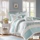 Olliix by Madison Park Blue King Dawn 9 Piece Cotton Percale Comforter Set-4