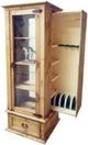 Million Dollar Rustic Brown Gun Curio with Mirrored Back-1