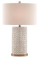 Currey & Company Bellemeade Ivory/Antique Brass Table Lamp-0