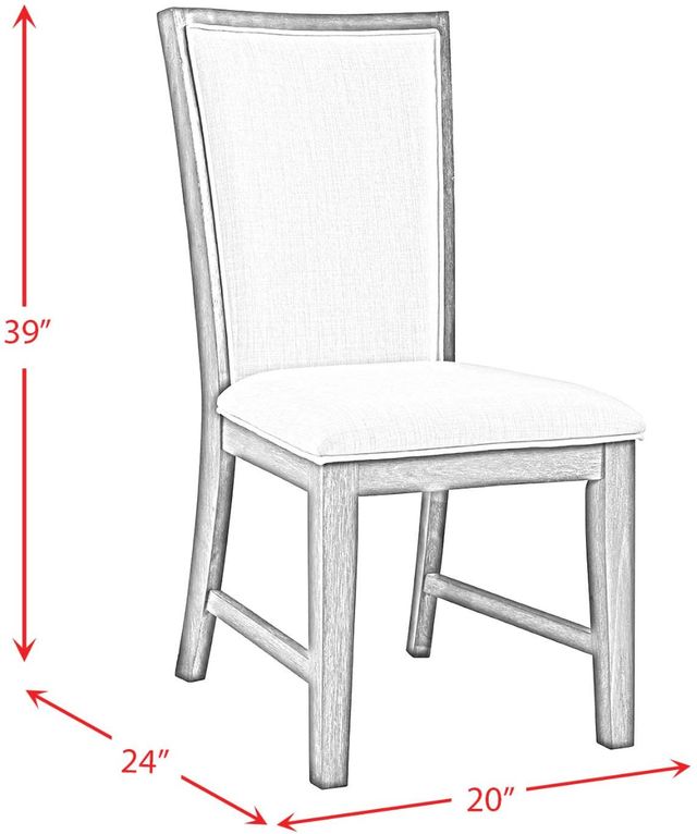 Elements International Grady Black Slat Back Dining Side Chair-3