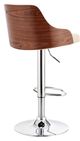 Armen Living Asher Cream/Chrome Adjustable Bar Stool-3