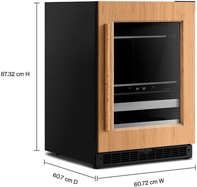 KitchenAid® 24" 4.8 Cu. Ft. Panel Ready Undercounter Beverage Centre-4