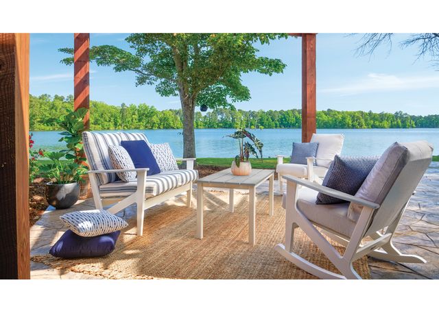 Telescope Casual Wexler Cushion Chat Height Arm Chair with Rustic Arms-2