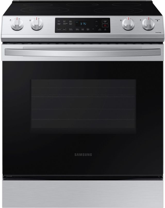Scratch & Dent - Samsung 30" Fingerprint Resistant Stainless Steel Front Control Slide-In Electric Range-0