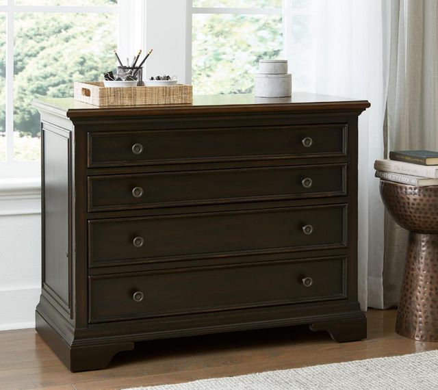 aspenhome® Hampton Black Cherry Combo File Cabinet-1