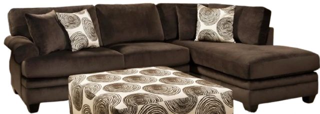 Albany Industries 2-Piece Groovy Chocolate Right-Arm Facing Chaise Sectional-0