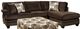 Albany Industries 2-Piece Groovy Chocolate Right-Arm Facing Chaise Sectional-0