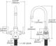 Elkay Chrome Single Hole Concealed Deck Faucet with 5" Gooseneck Spout and 2" Lever Handles-2