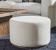 Flexsteel® Lyra Ivory Fabric Pouf Ottoman-1