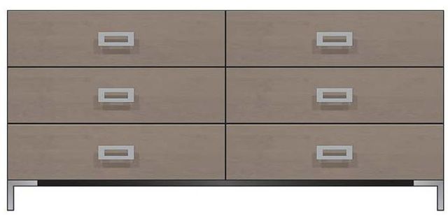 Country View Woodworking Customizable American Modern 72" 6-Drawer Metal Legs Dresser-0