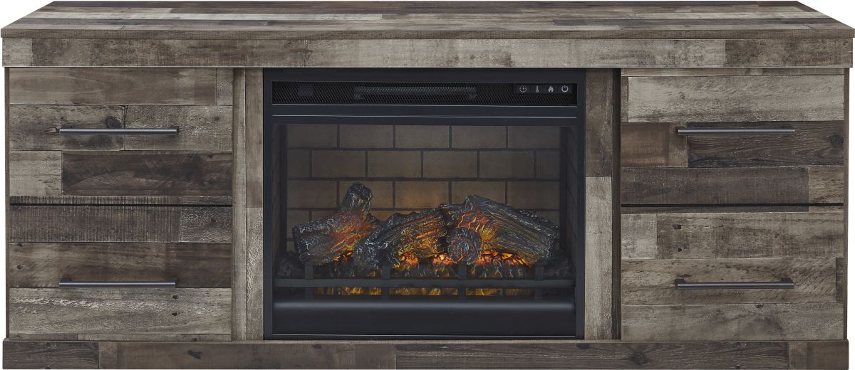 Signature Design by Ashley Derekson Multi Gray 63 TV Stand with Electric Fireplace Sides Furniture Bedding Dora AL