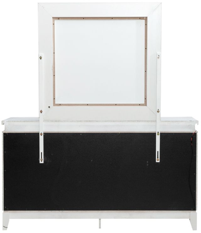 Liberty Furniture Reflections Pearl White/Rhinestone Dresser and Mirror-4