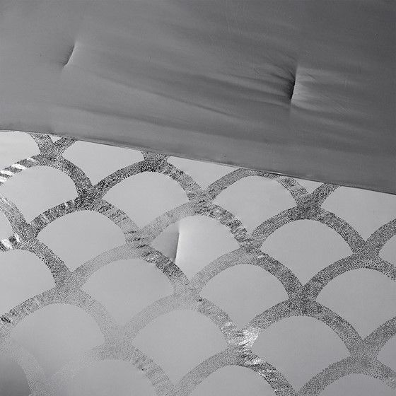 Olliix by Intelligent Design Lorna Gray Twin Extra Large Comforter and Sheet Set-4