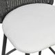 TOV Furniture Alexa Black/Cream White Linen/Wicker Outdoor Bar Stool-5