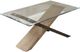 Steve Silver Co. Tasha Glass Top Cocktail Table with Deep Cherry and Natural Base-0