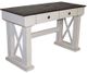 Million Dollar Rustic Brace Beige/Dark Brown Writing Desk-0