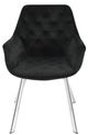 Mazin Furniture Ayami Chrome/Black Dining Arm Chair -1