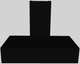 Vent-A-Hood® 42" Black Contemporary Wall Mounted Range Hood-0