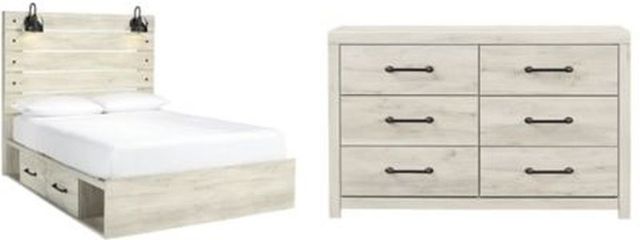 Signature Design by Ashley® Cambeck 2-Piece Whitewash Queen Panel Bed Set-0