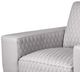 Michael Amini® Mia Bella Gray/Stainless Steel Leather Chair and a Half-1