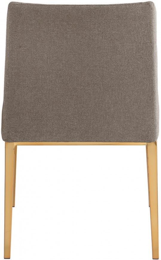 Meridian Furniture Haines Brown/Gold Upholstered Dining Side Chair-3