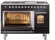 Ilve® Nostalgie II Series 48" Glossy Black Pro Style Dual Fuel Range-3
