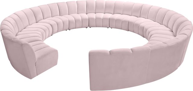 Meridian Furniture Infinity 12-Piece Pink Velvet Modular Sectional-2