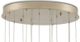 Currey & Company Palatino Blue Marbeled/Silver Round Multi-Drop Pendant Lighting-2