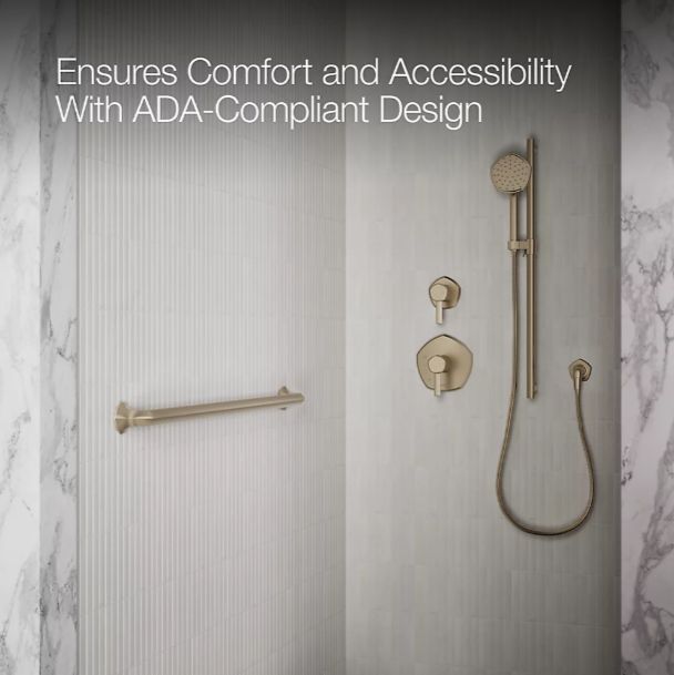 KOHLER® Occasion® Vibrant Brushed Bronze 36" Grab Bar-3