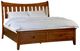 Napa Furniture Design Willows Bend Brown Queen Sleigh Storage Bed-0