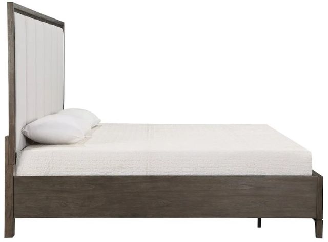 New Classic® Home Furnishings Landon Walnut Queen Upholstered Platform Storage Bed-3