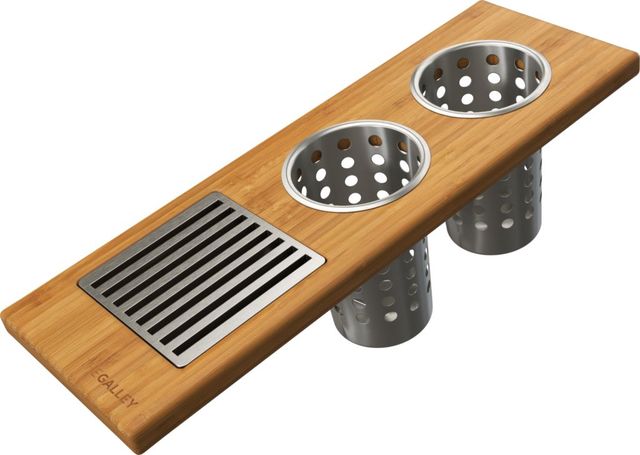 The Galley® Natural Golden Bamboo Upper Tier Utensil Caddy-0