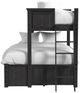 Elements International Hampton Kids Charcoal Youth Twin/Full Bunk Bed with Ladder and Trundle-3
