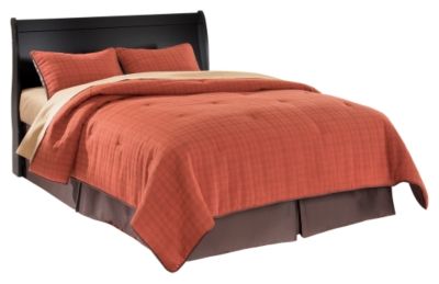 Signature Design by Ashley® Huey Vineyard 4-Piece Black Queen Sleigh Headboard Set-5