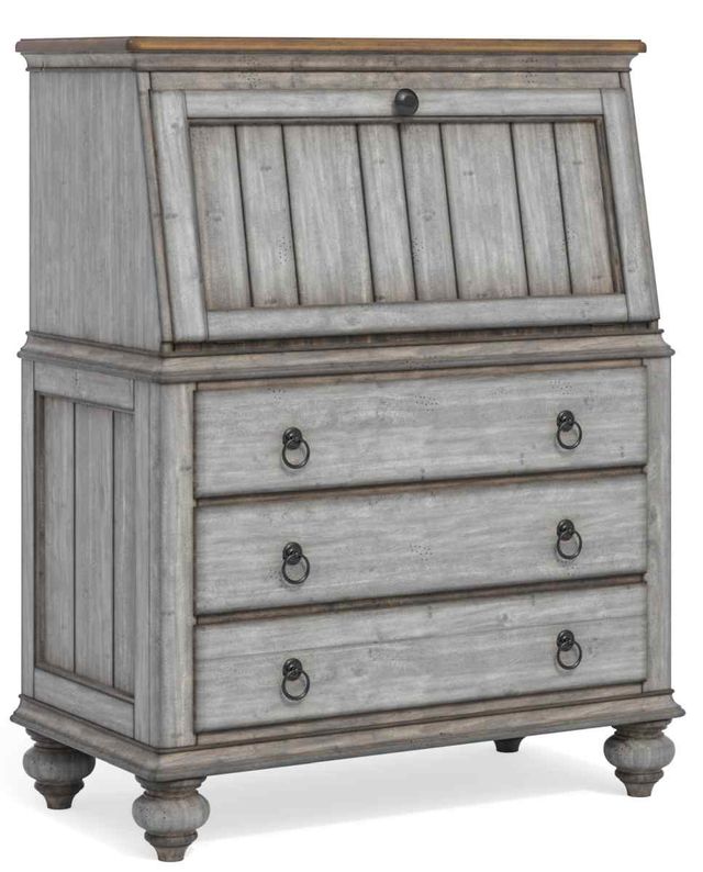 Flexsteel® Plymouth® Distressed Graywash Executive Credenza-0