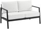 Linon Alora White/Black Aluminum/Fabric Outdoor Loveseat-0