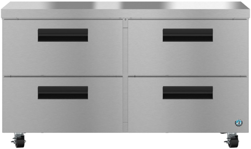 Hoshizaki Steelheart® 60" 15.38 Cu. Ft. Stainless Steel Two Section Undercounter Refrigerator with Stainless Drawers
