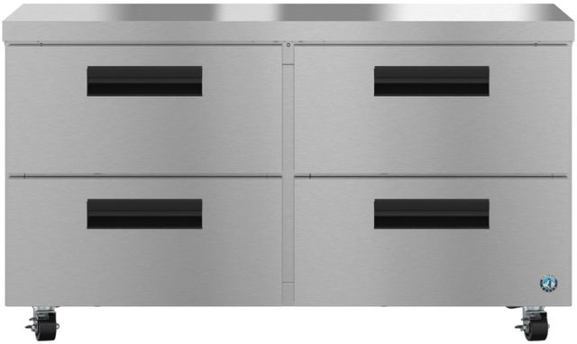 Hoshizaki Steelheart® 60" 15.38 Cu. Ft. Stainless Steel Two Section Undercounter Refrigerator with Stainless Drawers-0
