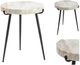 Crestview Collection Maxwell Light Gray Top Accent Table with Black Base-3