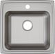 Elkay Lustertone® Classic Lustrous Satin 19-1/2" x 19" x 6-1/2" 1-Hole Single Bowl Drop-In ADA Sink-1