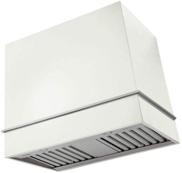 AGA Loge 36" White Wall Mounted Range Hood with Brushed Nickel Trim-0