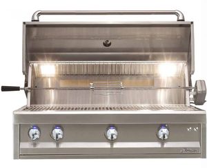 Front view of the Artisan™ Professional Series 4-Burner Stainless Steel Built In Liquid Propane Gas Grill