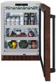 ZLINE Touchstone 24 " 5.2 Cu. Ft. Copper 151 Can Beverage Fridge with Hand Hammered Glass Door-3