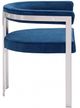 Meridian Furniture Marcello 2-Piece Navy/Brushed Chrome Velvet Dining Chair-2