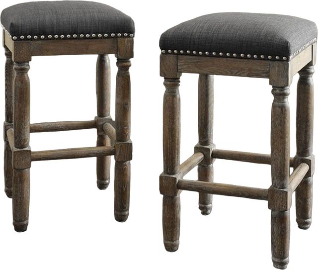 Olliix by Madison Park Grey Cirque Counter Stool Set of 2-0